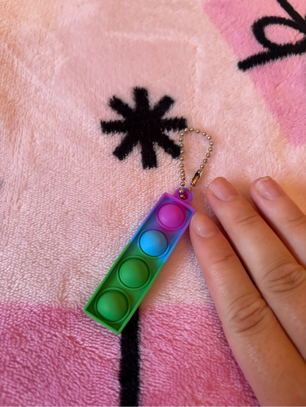 Rainbow Gradient Mini Pop-It Keychain - Picture 2 of 3